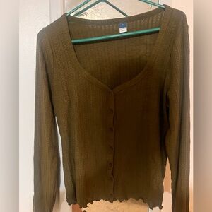 Old Navy Olive Knit Sweater